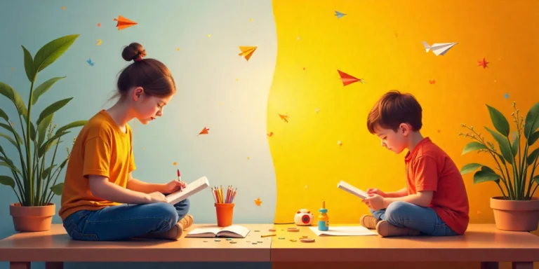 Adult woman painting as a childhood-inspired hobby for stress relief and creativity